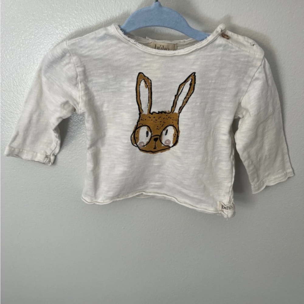 Adorable Beige Bunny Long Sleeve Tee